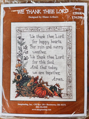 We Thank The Lord Imaginating, Inc Diane Arthurs counted cross stitch kit 1996