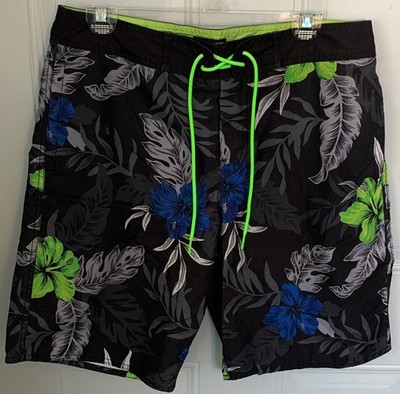 Men's American Eagle AEO 10'' Inch Stretch Floral Swim Boardshorts Medium (32-34)
