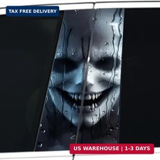 2pcs Halloween Horror Skull Car Sticker Funny Car Center Pillar Decal Waterproof