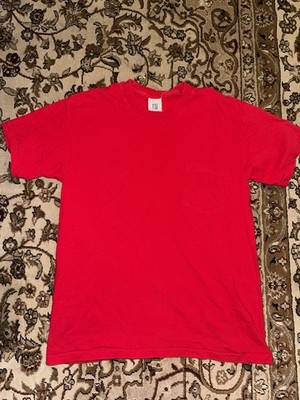 Vintage 90s Gap Pocket Tee Shirt Single Stitch Made In USA Mens Small Red Faded