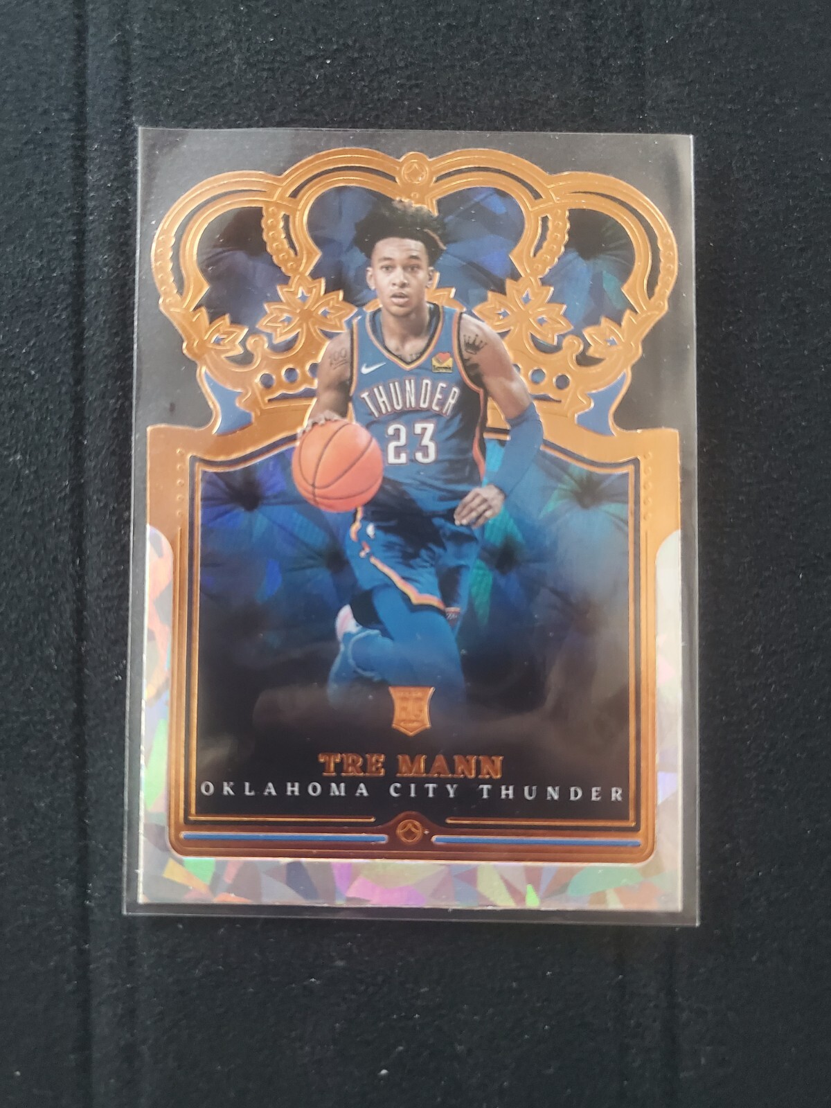 2021-22 Panini Crown Royale TRE MANN Rookie Bronze Crystal Die-Cut RC THUNDER