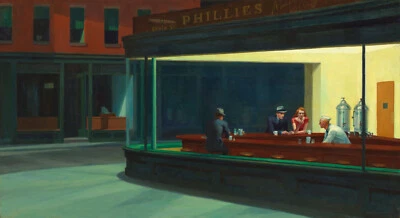 LARGE Nighthawks by Edward Hopper 1942 Painting Poster Print