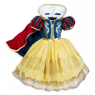 Disney Store Deluxe Snow White Designer Costume Girls Dress Up Halloween  NEW