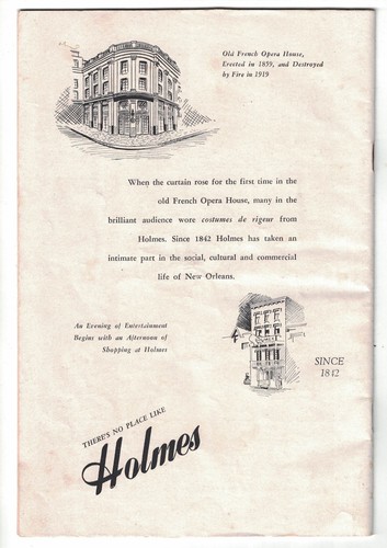 1947 Carmen Program The New Orleans Opera House Association Loubart Werleins - Picture 11 of 11