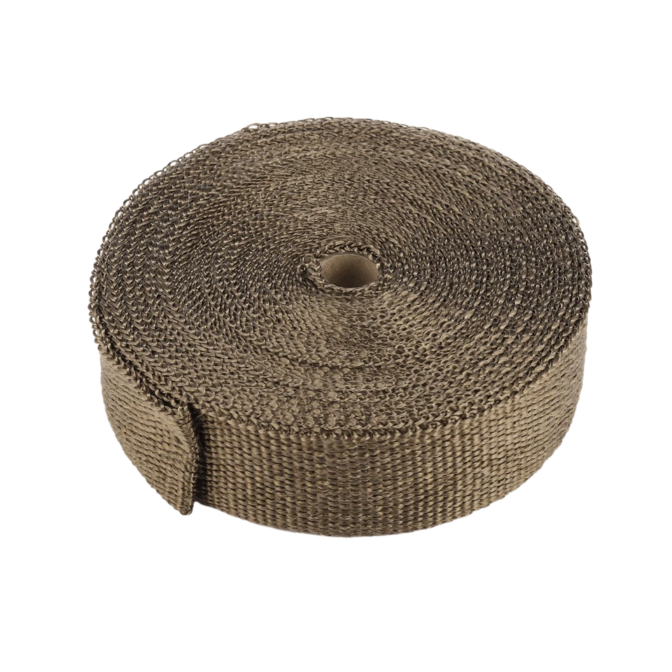 20M Titanium Gold Heat Wrap Tape Exhaust Insulating Downpipe Manifold + 10 Ties - Image 3 of 4