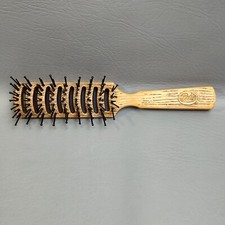 Vintage GOODY Faux Wood Grain Hairbrush 7.5" Detangle Vented Blow Dry Made USA