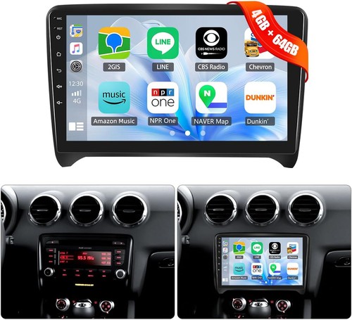 Apple Carplay Android 14 Autoradio BT GPS Navi 64GB Für Audi TT MK2 8J 2006-2014 - Bild 2 von 13