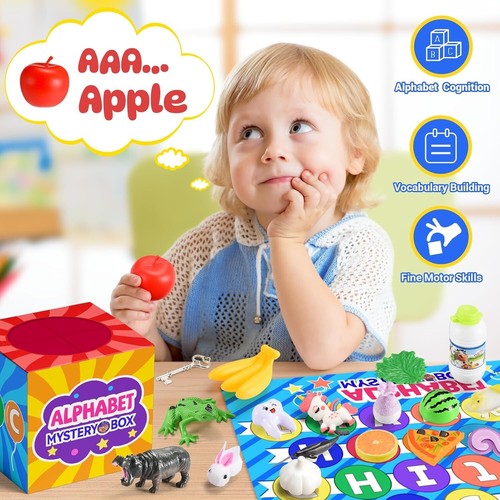 Montessori Toys for Toddlers Alphabet Mystery Box Letters Matching Game Learning - Picture 2 of 7