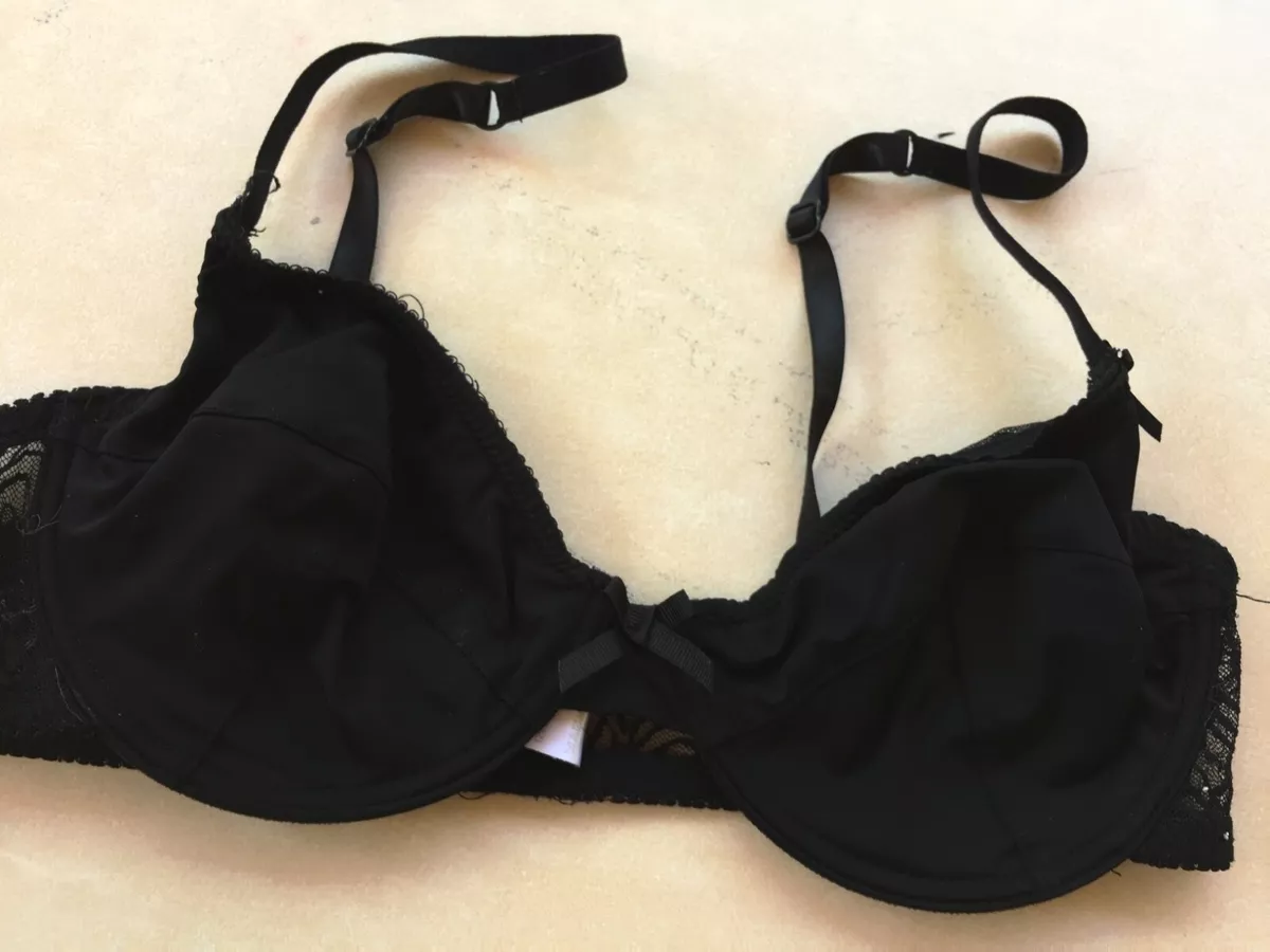 Unbranded Bra size it3c us34c eu 75c black Unpadded underwired