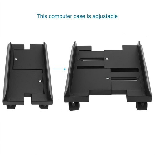 PC Case desktop CPU Stand computer tower Rolling Wheels Width Adjustable - Afbeelding 4 van 12