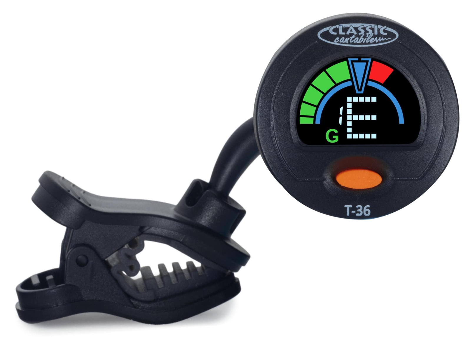 Kleiner chromatischer Clip-Tuner mit vierfarbigem Display für einfaches Stimmen