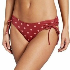Women's Cinch Side-Tie High Leg Extra Cheeky Bikini Bottom - Shade  Shore Large