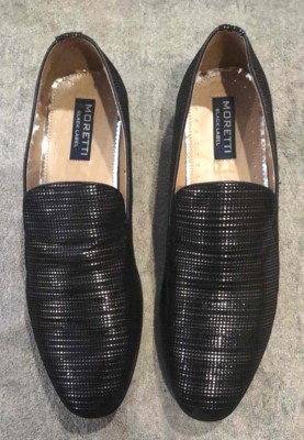 Moretti Formal Loafers Black US 12 Red Bottom Shoes