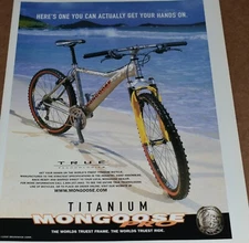 1999 Print Ad Titanium Mongoose Pro Mountain Bike Ocean waves get hands on ride
