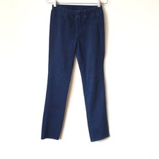 Uniqlo Pants Girls XL 11 Pull On Long Stretch Jeggings Dark Blue Wash Jeans New