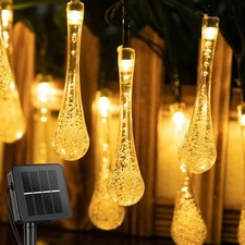 30LED Outdoor Solar String Lights Waterproof Water Drop Solar Powered Lights