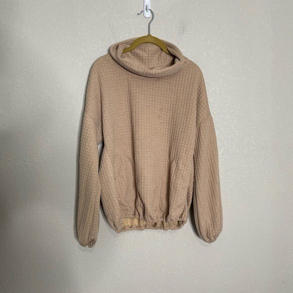 Max Studio Beige Waffle Knit Pullover Medium - image 5