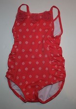 New Gymboree 12-18m Girls Tulle Rosette Flowers  Dots Swimsuit Spring Peach