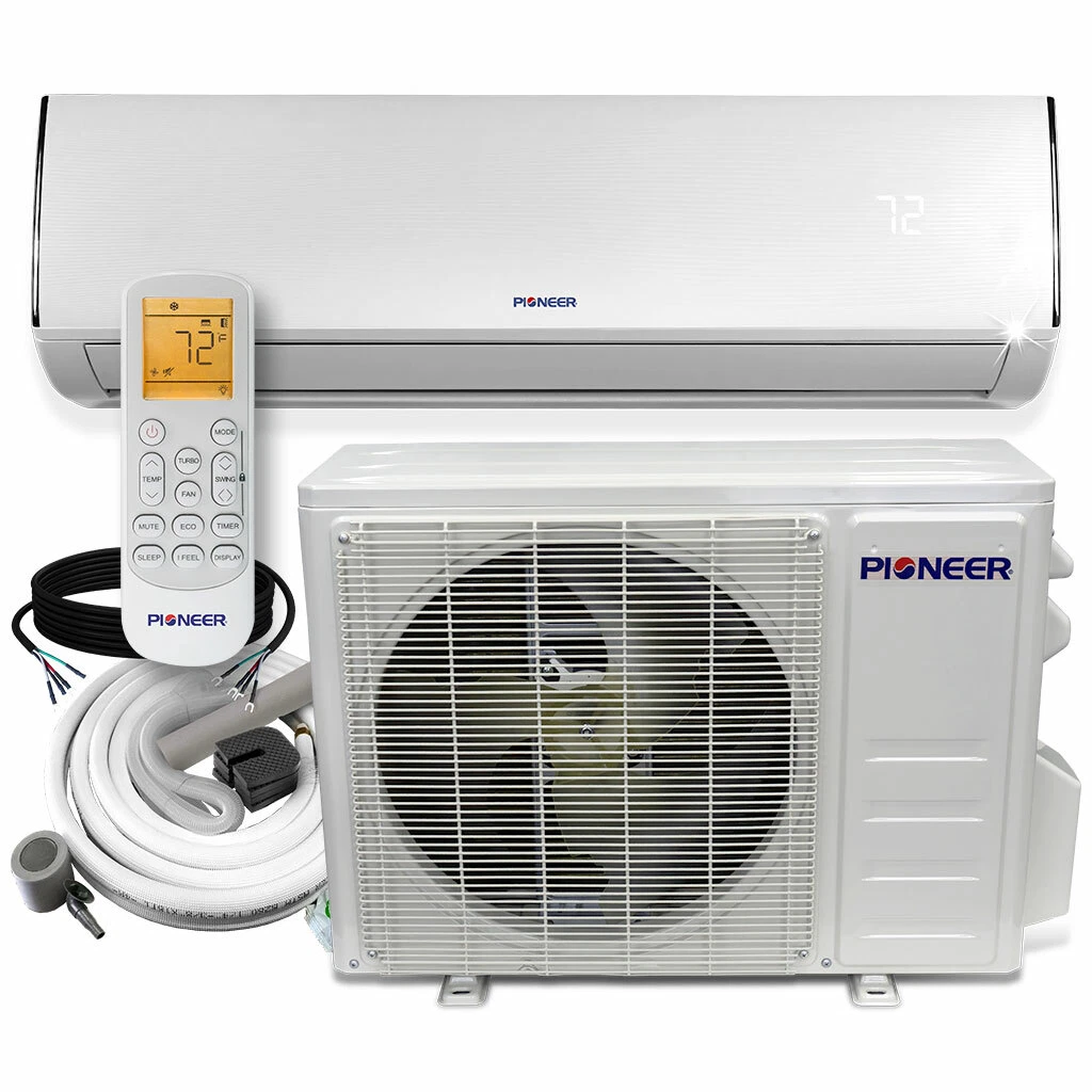 PIONEER 24000 BTU 18 SEER Mini Split A/C Heat Pump 230V 16Ft Full Install  Kit 858132006526 | eBay