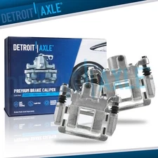 Pair Rear Brake Calipers with Brackets for 2011 - 2015 Hyundai Sonata Kia Optima