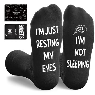 Father Day Socks I'm Not Sleeping Socks Dad Papa Grandpa Gift Stocking