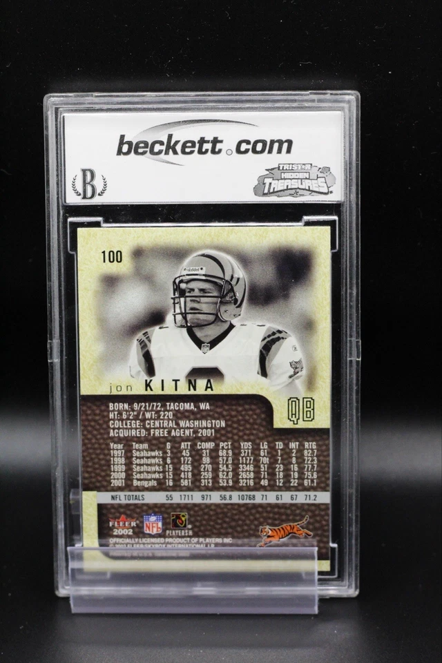 2002 Fleer Genuine #100 Jon Kitna BCCG 10 - Image 2 of 2