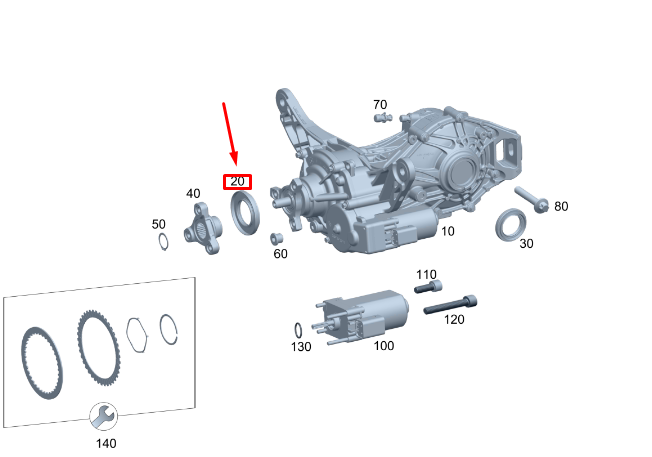 NEW MB GLA H247 AMG REAR DIFF RADIAL SHAFT SEALING RING