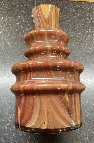 Vintage possibly English large groovy glass vase - Picture 8 of 8
