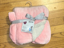NWT Parent s Choice Royal Plush Pink Chevron Zig Zag Baby Blanket