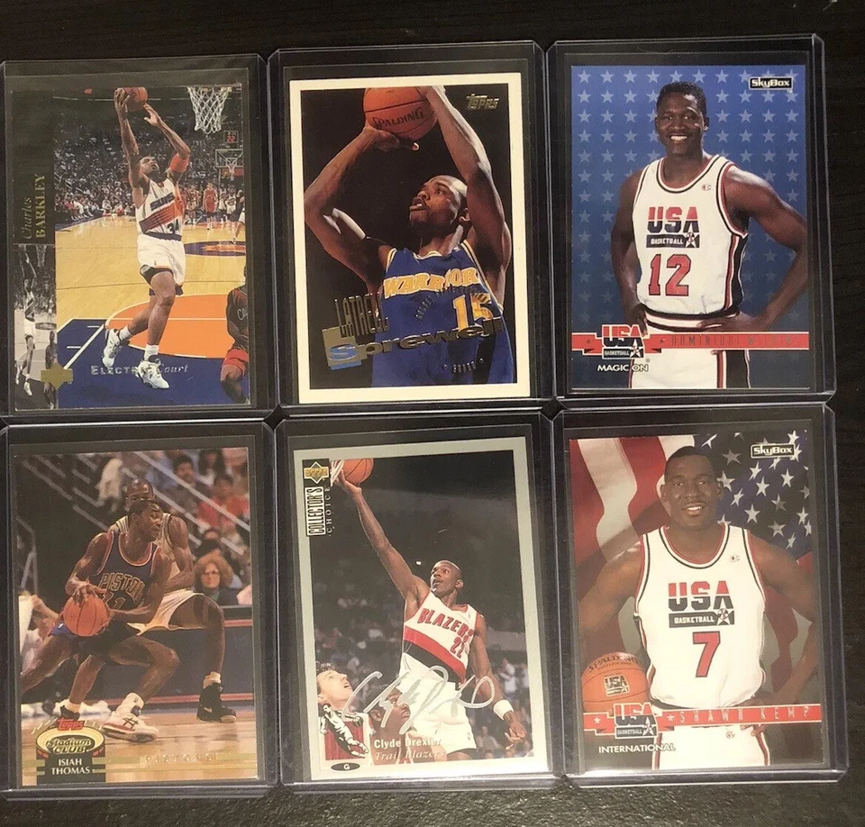 Огромный лот 90-х баскетбольные карточки, Майкл Джордан, Ларри Берд, Карл Мэлоун + больше - Изображение 4 из 4