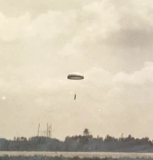 1942 WWII US Army Paratrooper 82nd Airborne Parachute Jump Training Orig Photo