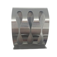 Stainless Steel Wall Mount Stand Toothbrush Dispenser 3 Holders with Adhesive