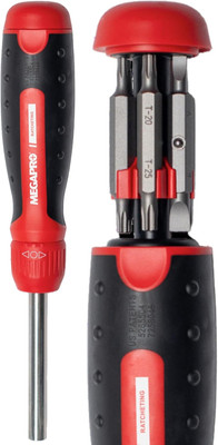 Ratcheting Screwdriver - 13-In-1 Multi Bit Screw Driver W/ ¼'' Hex Shaft for P...