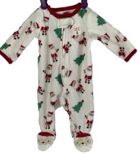 Carter  s Baby Footed Fleece Sleeper Santa Pajamas My First Christmas Newborn