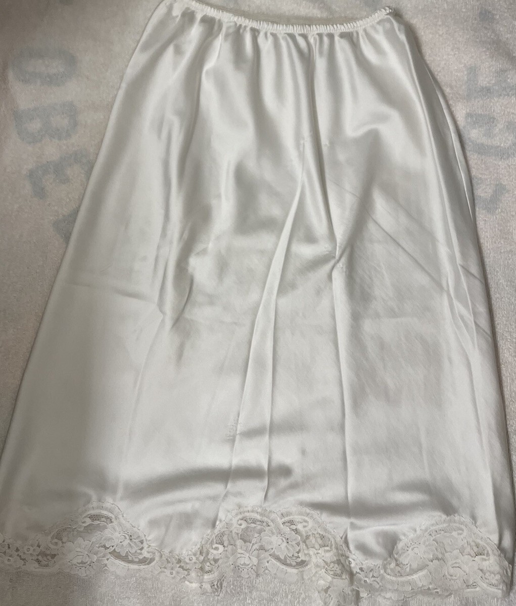 Christian Dior Vintage Cream Ivory Half Slip Lace Hem Large USA