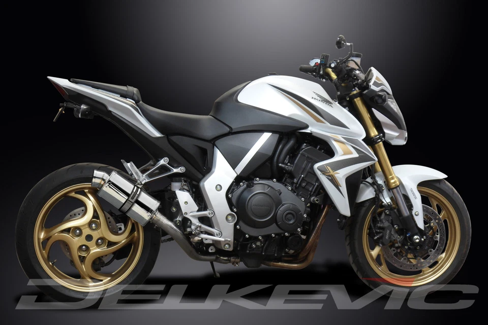 Honda CB1000R CB1000RA 2008-2016 Slip On 9" Oval Stainless Exhaust Muffler Kit - Image 4 of 4