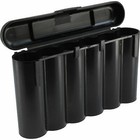 1 Black 18650 & CR123A 6 Battery Holder Storage Case for 18650 BATTERIES