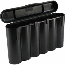 1 Black 18650 & CR123A 6 Battery Holder Storage Case for 18650 BATTERIES