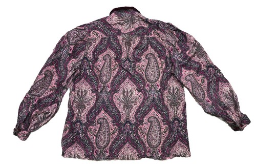 Vtg Renato Nucci Blouse 42 (M/L) Ruffle Velvet Collar Puff Sleeve Made In France - Picture 3 of 11