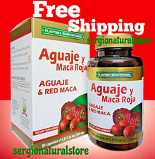 Red Maca Roja  Aguaje 90 Capsules Maca Aguaje Palm Red Maca Free shipping