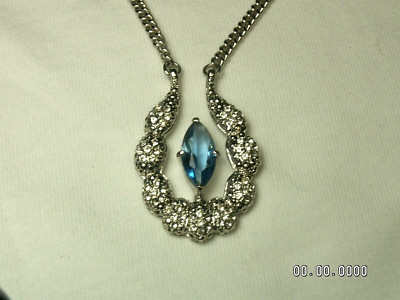Jbk Jacqueline Kennedy Collana Pendente In Argento Con Cristalli
