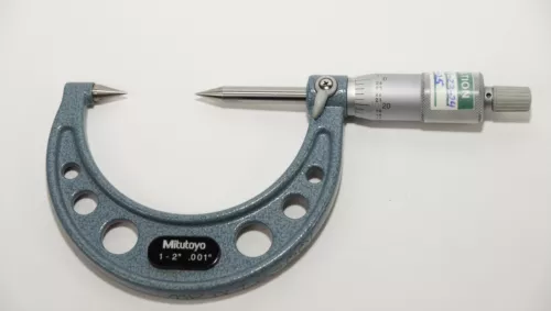 Mitutoyo 112-226 30 Degree Point Micrometer 1-2" Range .001"