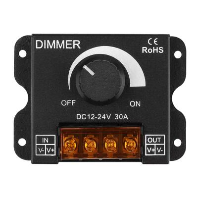 LED Light Dimmer PWM Dimming Brightness Controller ON/Off Switch DC 12V-24V 30A