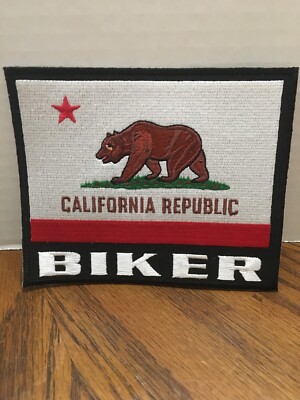CALIFORNIA REPUBLIC BIKER PATCH MOTORCYCLE ROCKER PATCH BIKER CLUB 5