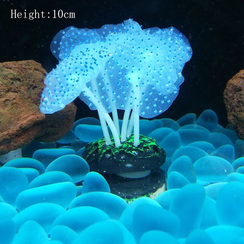 Silicone Glowing Artificial Fish Tank Aquarium Water Fluorescent Coral Plants - Picture 67 of 85