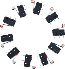 AC 250V 5A SPDT 1NO 1NC Momentary Hinge Roller Lever Micro Switches 3 Pins 10...