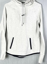 ATHLETA 'Sentry' Hoodie Pullover Sweatshirt Size Small Heather Gray W/Black