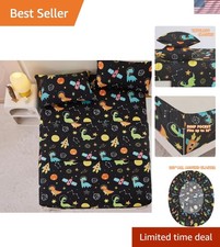 Kids Dinosaur Space Sheets Set Twin Microfiber Deep Pocket Bed Sheets Calm Be...
