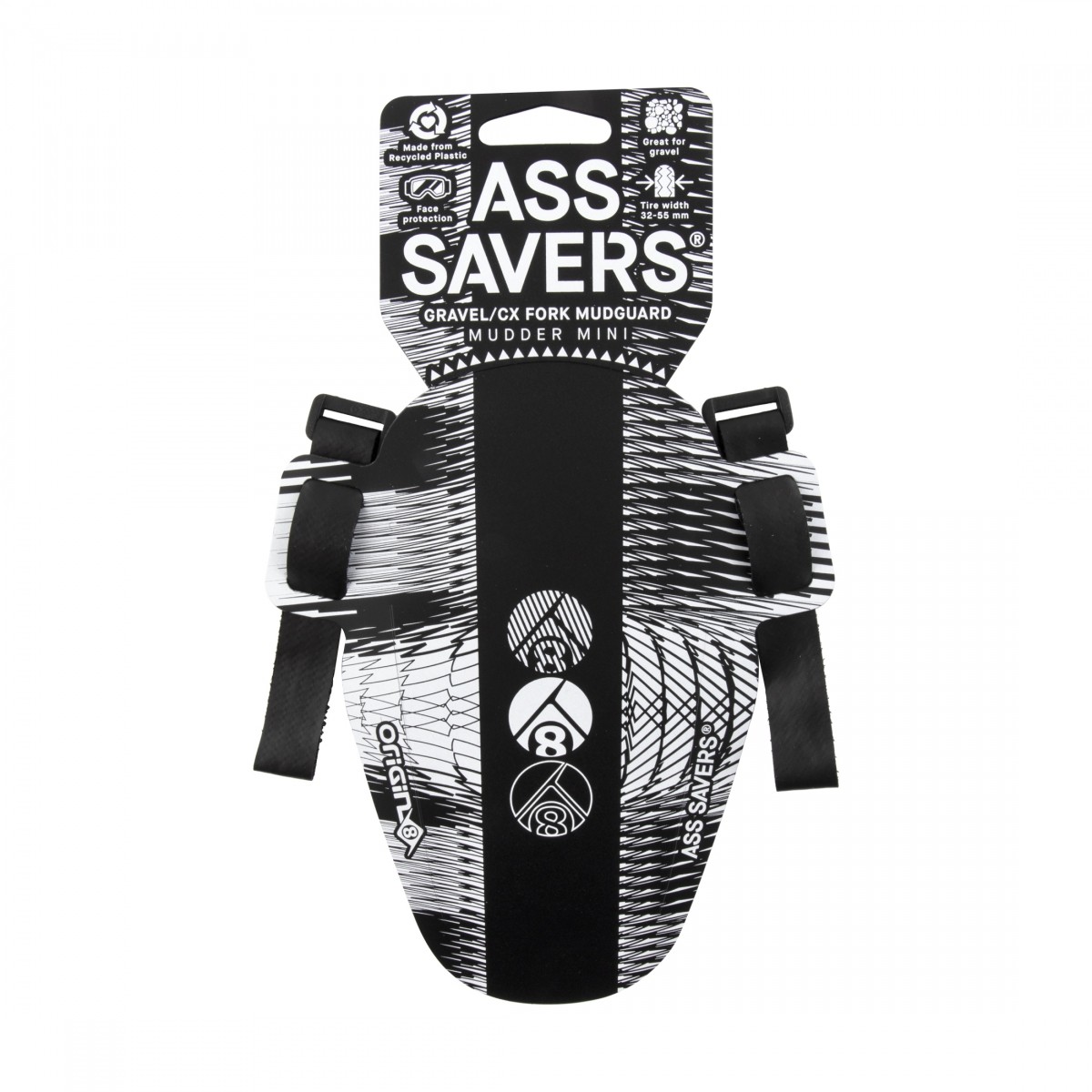 Переднее крыло Origin8 Hi-Fi Ass Savers - Портативный простой в установке брызговик для велосипеда 6490₽
