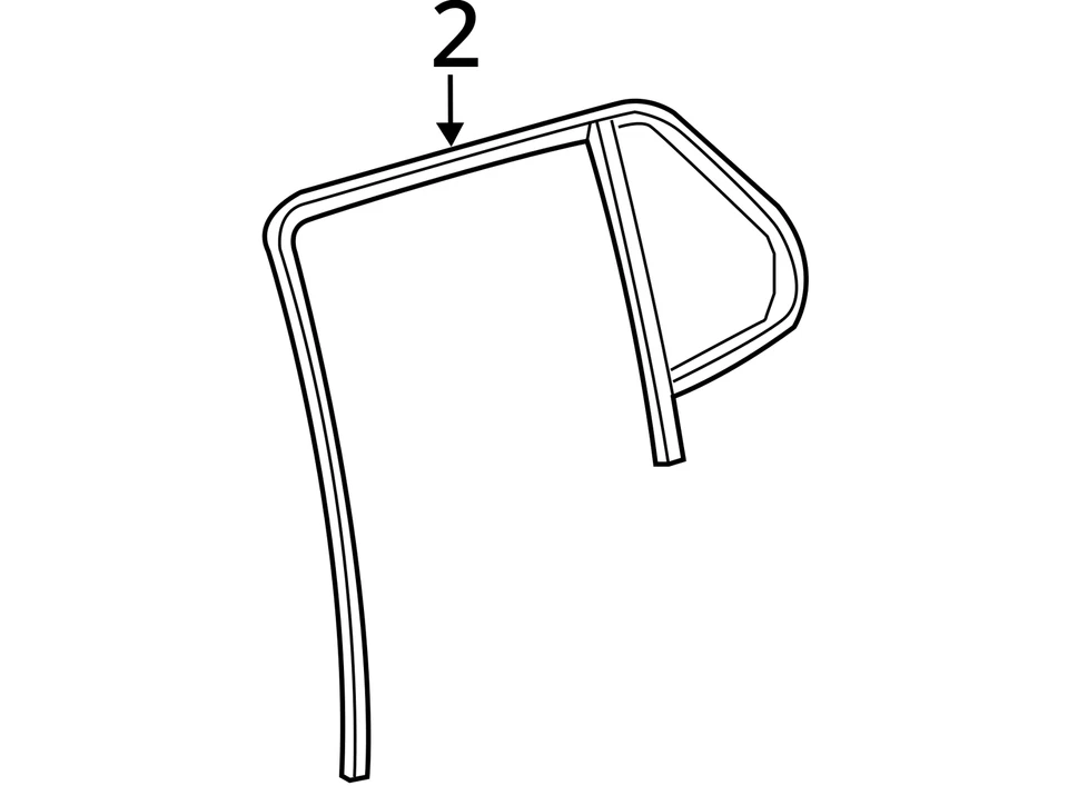 Passenger Rear Door Vent Glass Privacy Tint Opt Ako Fits 13-22 Chevrolet Trax - Image 4 of 4